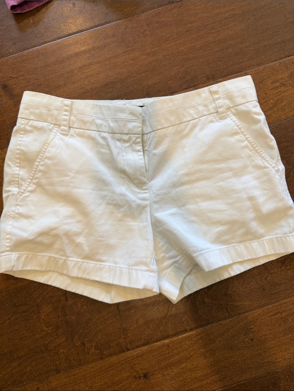 J. Crew White Cotton Chino Shorts